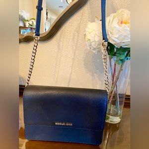 Michael Kors black leather crossbody bag